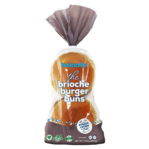 Bakerly The Brioche Burger Buns, 7.05 oz