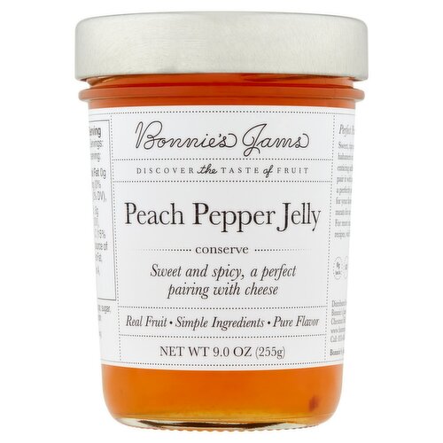 Bonnie's Jams Peach Pepper Jelly Conserve, 9.0 oz