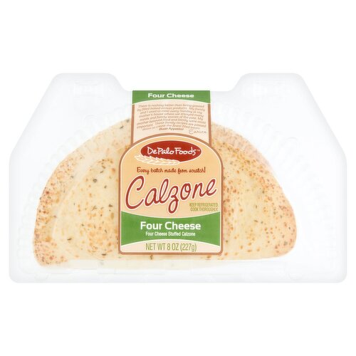 DePalo Foods Four Cheese Stuffed Calzone, 8 oz