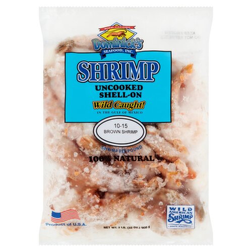 Dominick's Seafood, Inc. Uncooked Shell-On Brown Shrimp, 2 lb