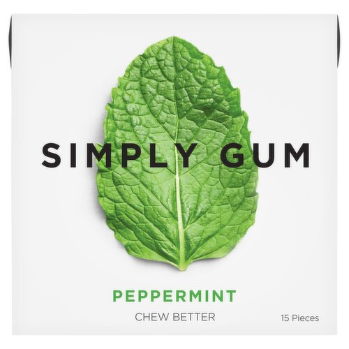 Simply Gum Peppermint Gum, 15 count