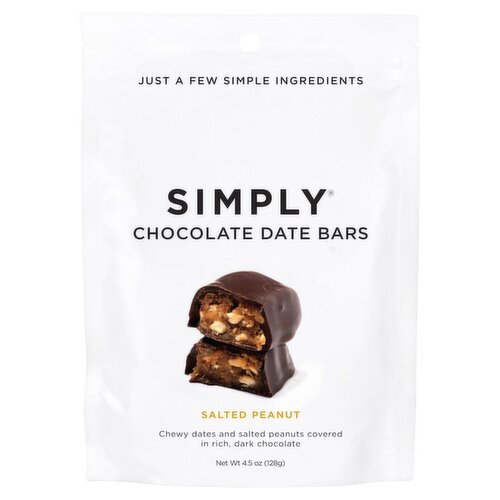 Simply Salted Peanut Chocolate Date Bars, 4.5 oz