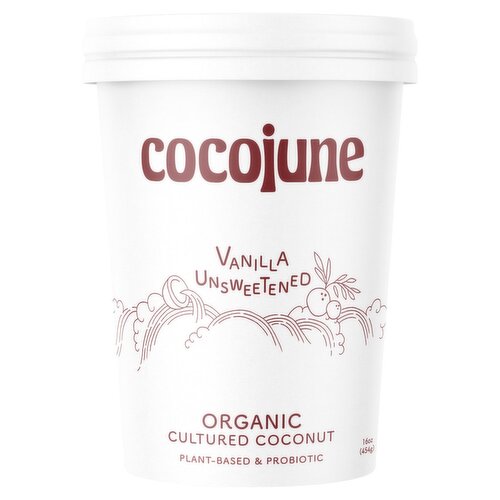 Cocojune Vanilla Unsweetened Organic Cultured Coconut Yogurt, 16 oz