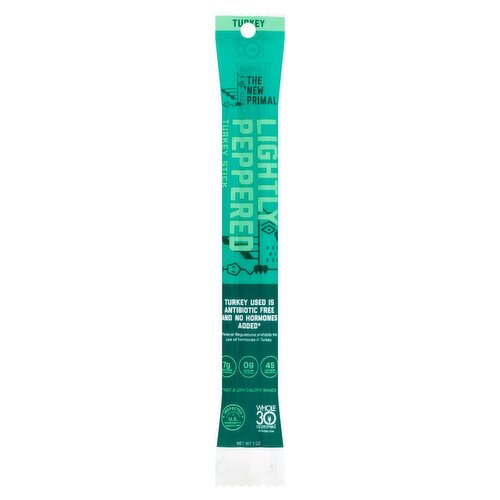 The New Primal Lightly Peppered Turkey Stick, 1 oz