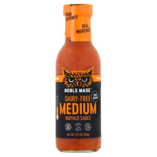 Noble Made Dairy-Free Medium Buffalo Sauce, 12.5 oz