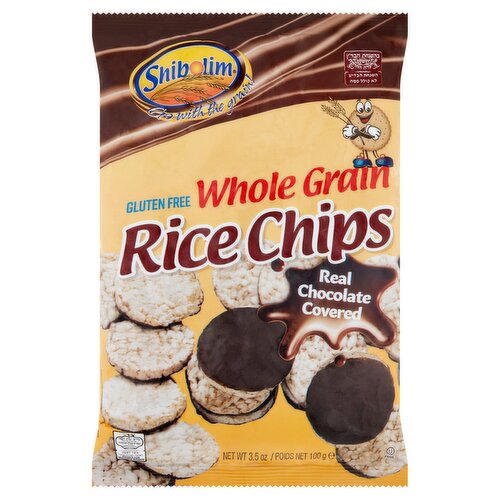 Shibolim Real Chocolate Covered Whole Grain Rice Chips, 3.5 oz