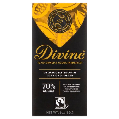 Divine Deliciously Smooth Dark Chocolate, 3 oz