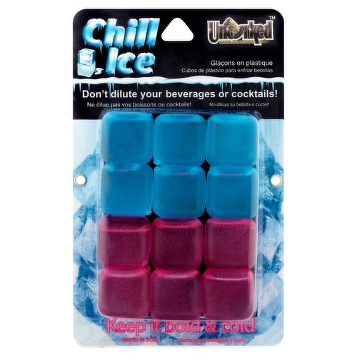 Uncorked Drink Essentials Chill Ice Reusable Ice Cubes, 12 count