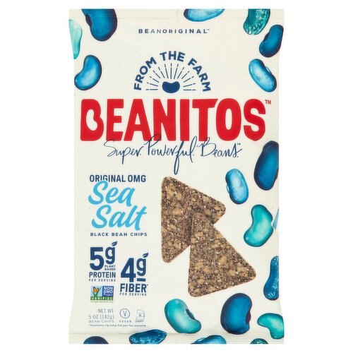 Beanitos Original OMG Sea Salt Black Bean Chips, 5 oz