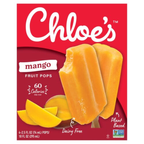 Chloe's Mango Fruit Pops, 2.5 fl oz, 4 count