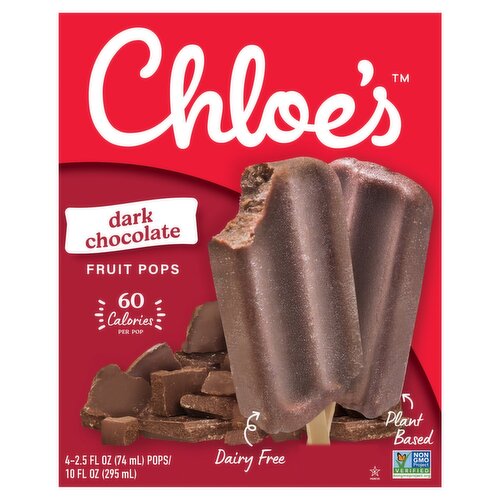 Chloe's Dark Chocolate Fruit Pops, 2.5 fl oz, 10 count