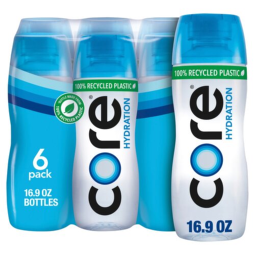 Core Hydration Purified Water, 16.9 fl oz, 6 count