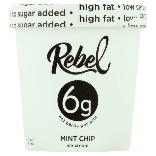 Rebel Mint Chip Ice Cream, one pint