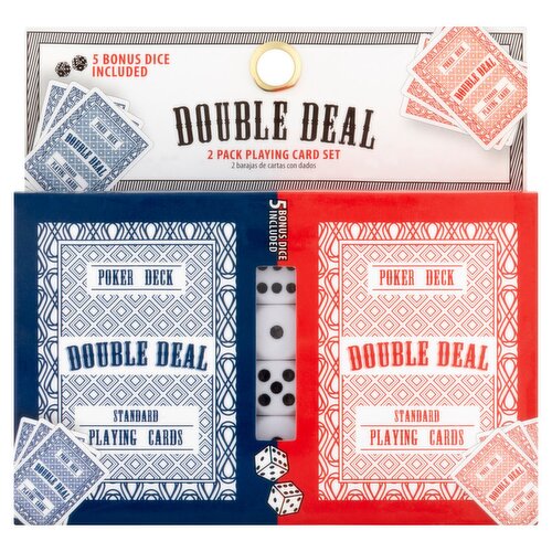 Jacent Poker Deck Double Deal Playing Card Set, 2 count