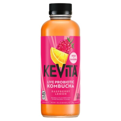 KeVita Master Brew Raspberry Lemon Kombucha, 15.2 fl oz