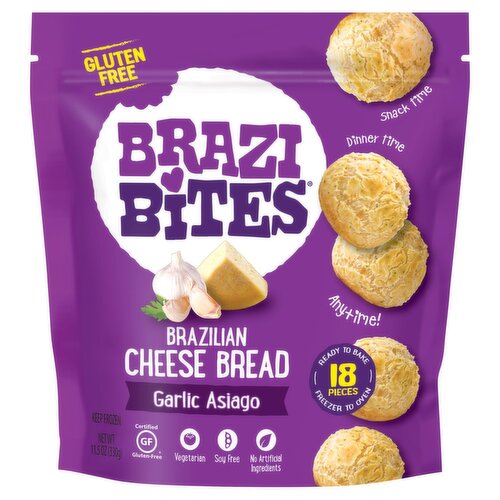 Brazi Bites Garlic Asiago Brazilian Cheese Bread, 18 count, 11.5 oz