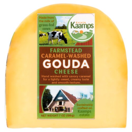 Kaamps Estate Farmstead Caramel-Washed Gouda Cheese, 7 oz 