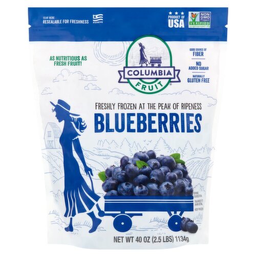 Columbia Fruit Blueberries, 40 oz