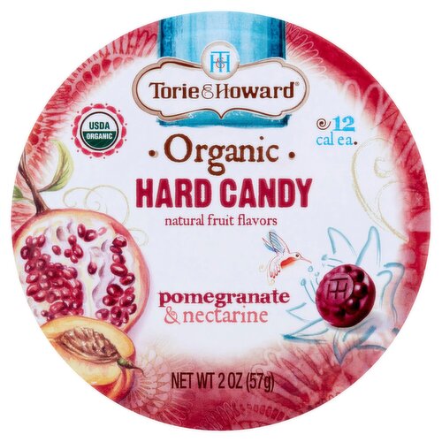 Torie & Howard Pomegranate & Nectarine Organic Hard Candy, 2 oz