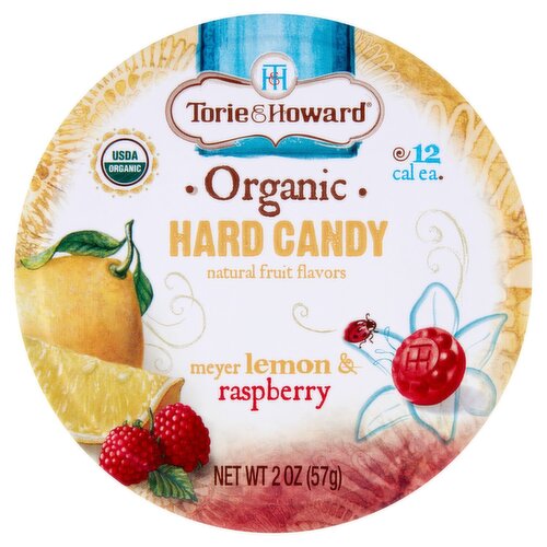 Torie & Howard Meyer Lemon & Raspberry Organic Hard Candy, 2 oz