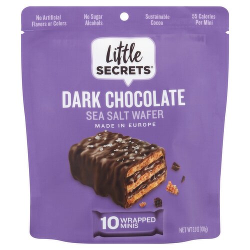 Little Secrets Dark Chocolate Sea Salt Wafer, 10 count, 3.5 oz