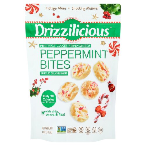 Drizzilicious Peppermint Rice Cake Bites, 4 oz