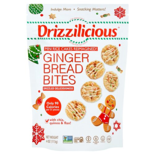 Drizzilicious Ginger Bread Rice Cake Bites, 4 oz