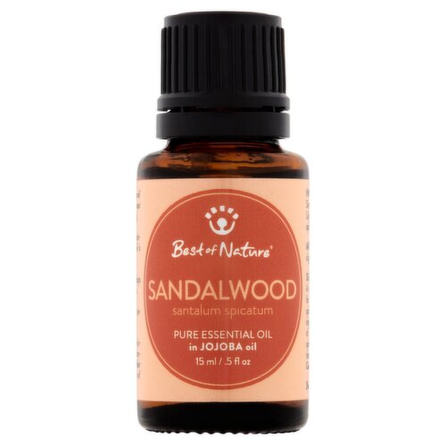 Best of Nature Sandalwood Pure Essential Oil in Jojoba Oil, .5 fl oz