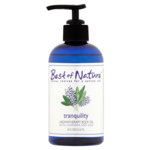 Best of Nature Tranquility Aromatherapy Body Oil with Lavender and Sage, 8 fl oz