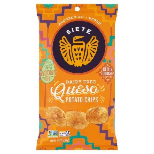 Siete Dairy Free Queso Potato Chips, 5.5 oz