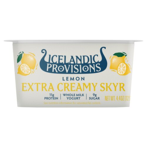 Icelandic Provisions Lemon Extra Creamy Skyr, 4.4 oz