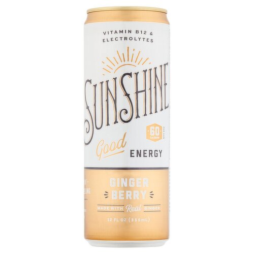 Sunshine Ginger Berry Energy Drink, 12 fl oz