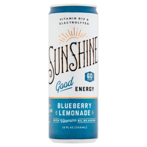 Sunshine Blueberry Lemonade Good Energy Drink, 12 fl oz