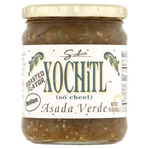 Xochitl Medium Asada Verde Roasted Flavor Salsa, 15 oz