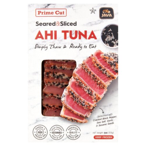 Java Seared & Sliced Ahi Tuna, 4 oz