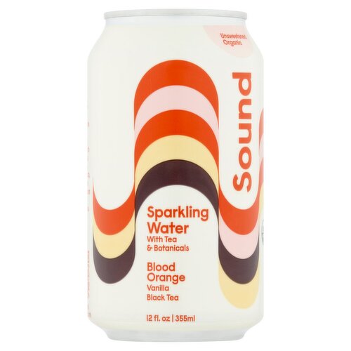 Sound Blood Orange, Vanilla and Black Tea Sparkling Water with Tea & Botanicals, 12 fl oz