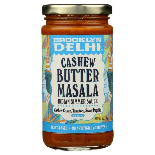 Brooklyn Delhi Mild Cashew Butter Masala Indian Simmer Sauce, 12 oz, 6 count