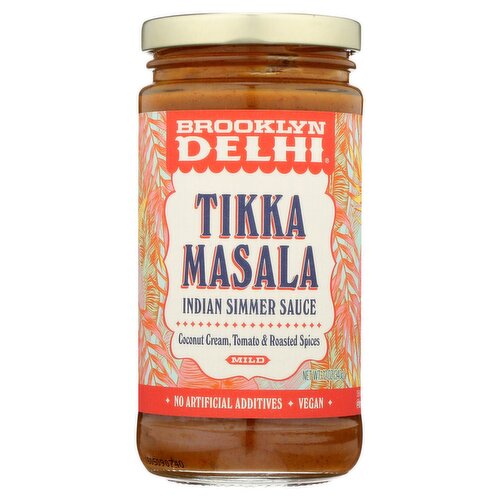 Brooklyn Delhi Mild Tikka Masala Indian Simmer Sauce, 12 oz, 6 count