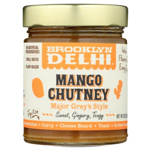 Brooklyn Delhi Major Grey's Style Mango Chutney, 9 oz