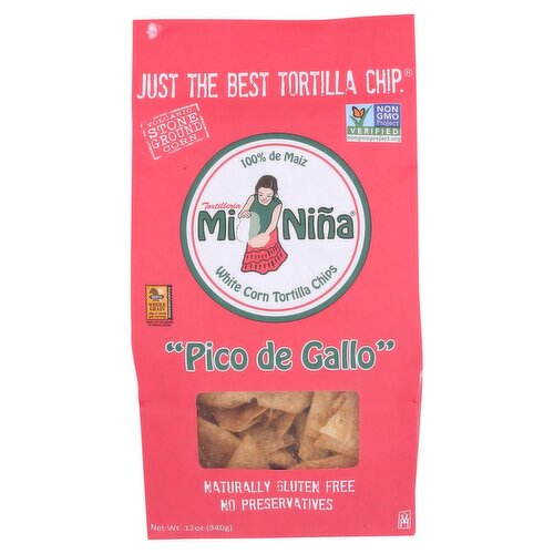 Tortilleria Mi Niña White Corn Tortilla Chips, 12 oz