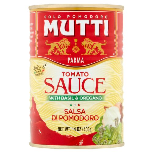 Mutti Tomato Sauce with Basil & Oregano, 14 oz