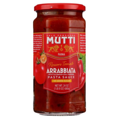 Mutti Rossoro Tomato Arrabbiata with Calabrian Chili Peppers Pasta Sauce, 24 oz