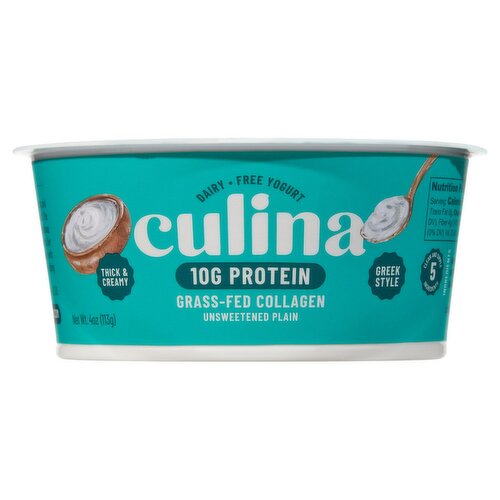 Culina Unsweetened Plain Dairy-Free Yogurt, 4 oz