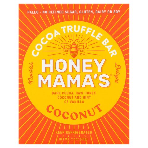 Honey Mama's Coconut Cocoa Truffle Bar, 2.5 oz