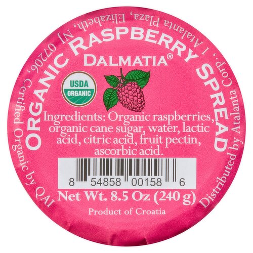 Dalmatia Gluten Free Organic Raspberry Spread, 8.5 oz