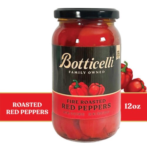 Botticelli Fire Roasted Red Peppers, 12 oz