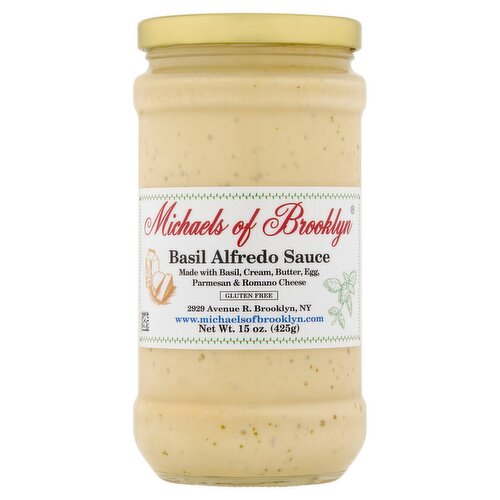 Michaels of Brooklyn Basil Alfredo Sauce, 15 oz