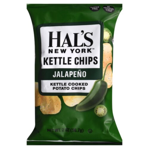 Hal's New York Jalapeño Kettle Cooked Potato Chips, 2 oz