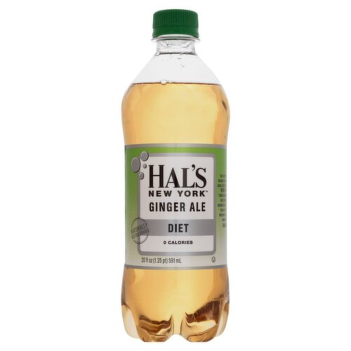 Hal's New York Diet Ginger Ale, 20 fl oz