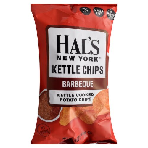 Hal's New York Barbeque Kettle Cooked Potato Chips, 5 oz